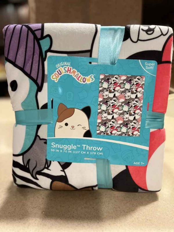 Photo 1 of Squishmallows Snuggle Throw Reversible Blanket Super Soft 50” x 70”