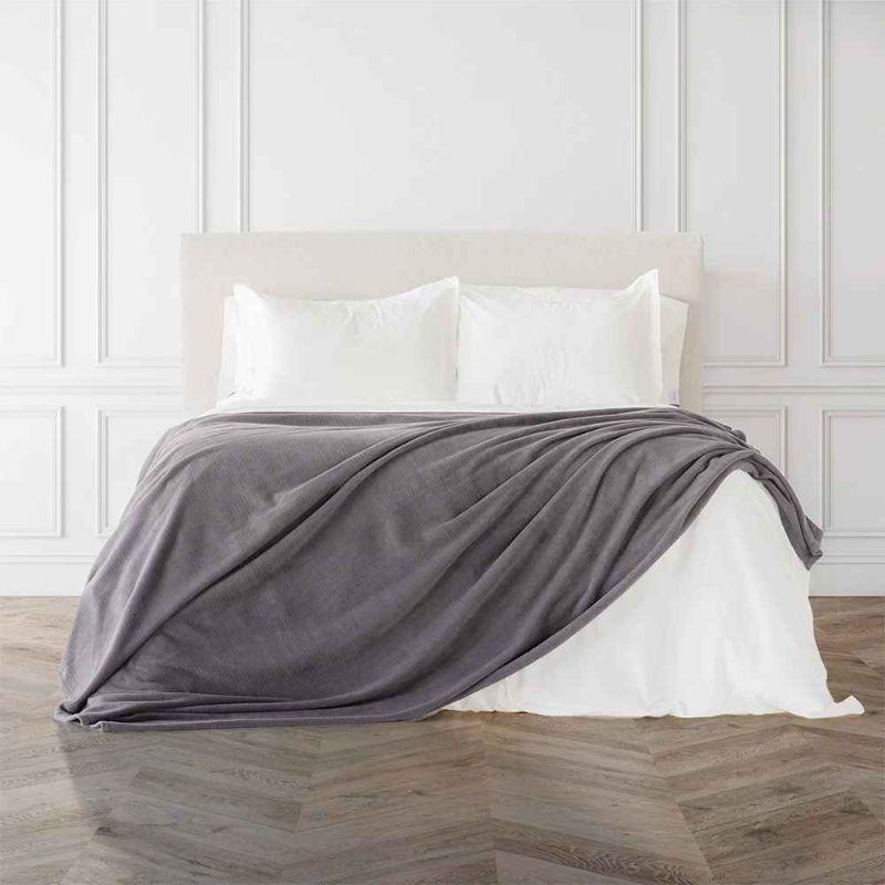 Photo 2 of QUEEN SIZE Berkshire Life EcoSoft Blanket GRAY