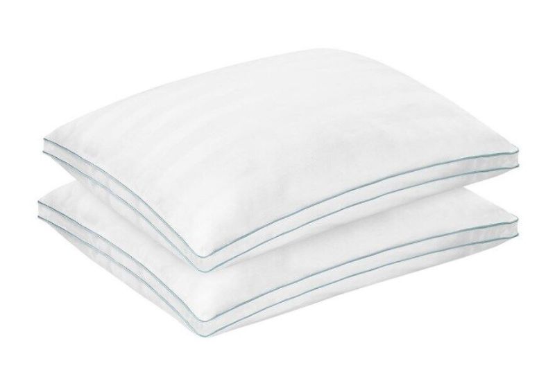 Photo 1 of PureLUX Gel Memory Foam Shapeable Comfort Pillows 2 Pack, White Queen