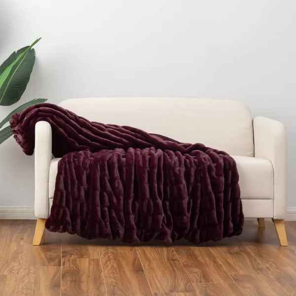 Photo 1 of Berkshire Textured Faux Fur Throw