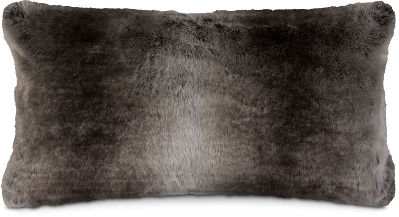 Photo 1 of FAUX FUR BODY PILLOW BROWN OMBRE 18x40