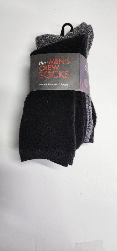 Photo 1 of The men's crew socks 3 pack