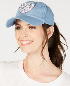 Photo 1 of DKNY Women's Embroidered Logo Token Baseball Hat Color Citron