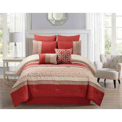 Photo 1 of Nanshing Sydney 6-Piece KING Comforter Set, Includes, comforter, bedskirt a king shams and 2 pillow shams