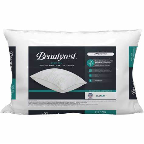 Photo 1 of BeautyRest Pure Zen Memory Foam Cluster Pillow Standard/Queen