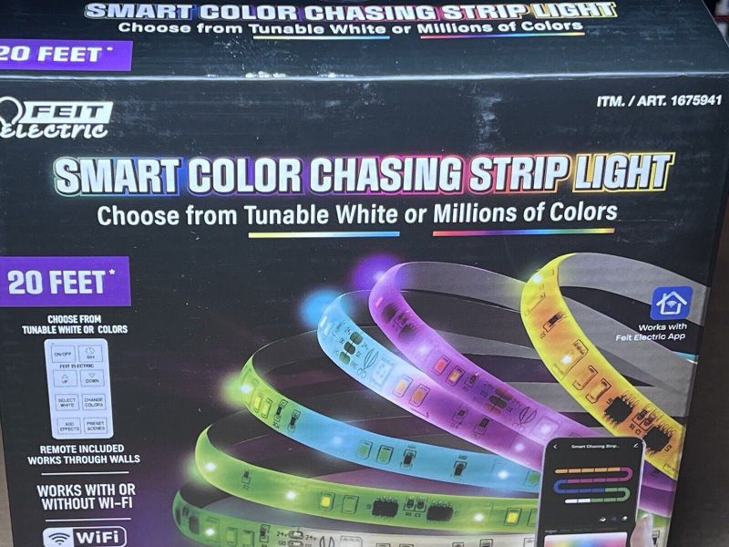 Photo 1 of Feit Electric 20 Feet Smart Color LED Chasing Strip Light