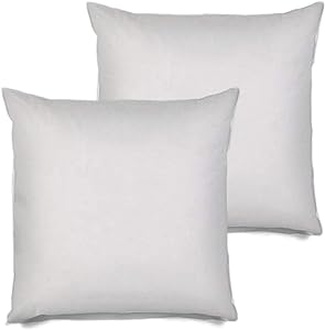 Photo 1 of 2 Pack Pillow Insert 28x28 Hypoallergenic Square Form Sham Stuffer Standard White 28x28