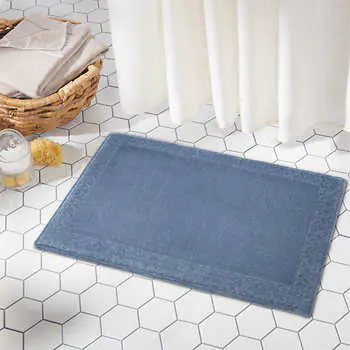 Photo 1 of WELL HOME 100% BATH RUG BLUE 24X36"