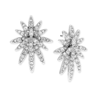 Photo 1 of Silver-Tone Pave Star Statement Stud Earrings, - Silver