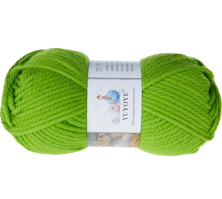 Photo 1 of YUYOYE 100% Superfine Merino Wool Chunky Yarn for Knitting, Gauge 6 Super Bulky Crochet Yarn,100g-Mustard 3 Pack