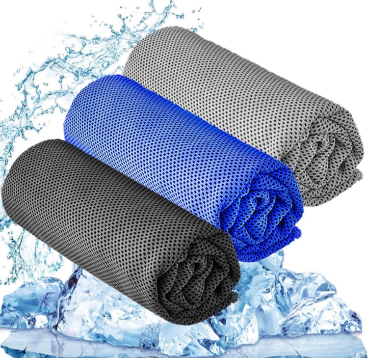 Photo 1 of YQXCC 3 Pcs Cooling Towel (47"x12") Cool Cold Towel for Neck, Microfiber Ice Towel, Soft Breathable Chilly Towel for Yoga, Golf, Gym, Camping, Running, Workout & More Activities