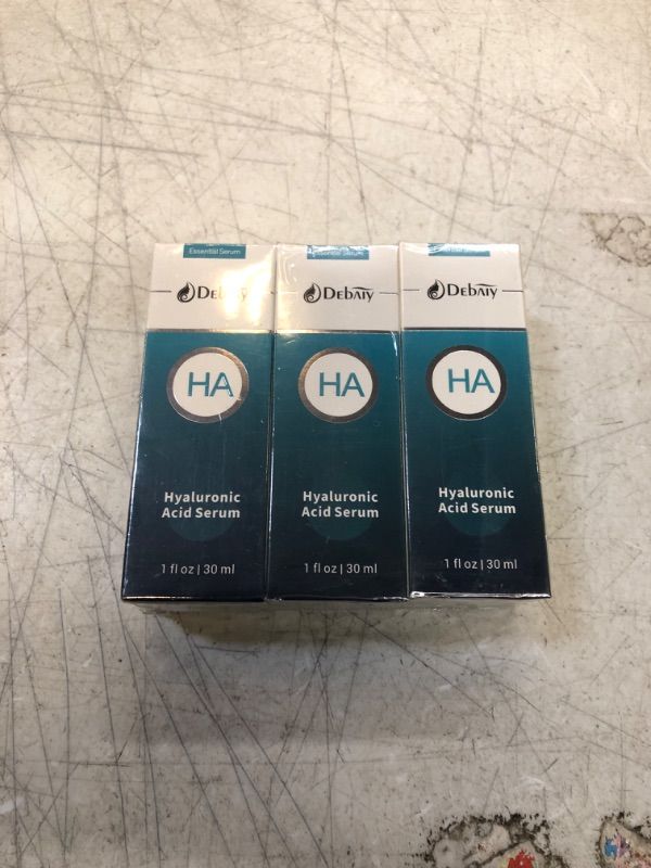Photo 1 of 3 Pack Hyaluronic Acid Serum for Face Moisturizing Anti Aging Serum (1Fl.Oz/30ml) (FACTORY SEALED)
EXP 7/23/2026
