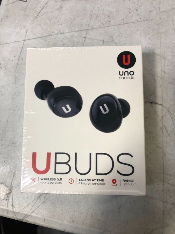 Photo 3 of UnoSounds Ubuds in-Ear TWS Earbuds, Built-in Mic, Active Noise Cancelling, Bluetooth 5.0, 6 Hours Non-Stop Play Time (Metallic Black)
