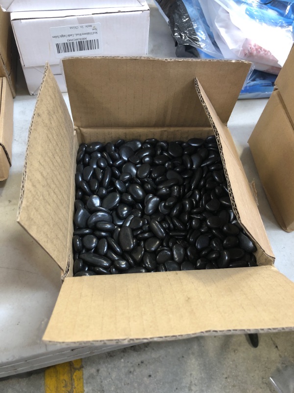 Photo 1 of 5 Pounds River Rocks for Plants,0.4" - 0.6" Black Stones for Garden Landscaping,Aquarium Rocks Black,Landscaping Rocks for Fish Tank,Black Pebbles for Plants, River Rocks for Vases, Garden, Aquarium 5 LBS 1