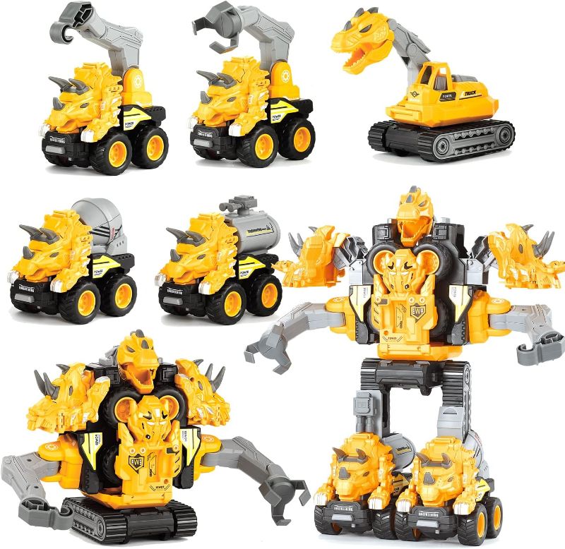 Photo 1 of Asoxt Transforming Robot Toys for Toddlers - Build, Play and Learn with Dino and Construction Vehicles,Easy DIY Assembly Function,5 in 1 Educational Toys
RED