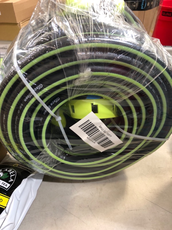 Photo 2 of Grace Green Garden Hose,Hybrid 5/8 in.×100FT Water Hose With Zinc Alloy Nozzle, Both End SwivelGrip, Heavy Duty, Light Weight, Flexible 100' (feet)