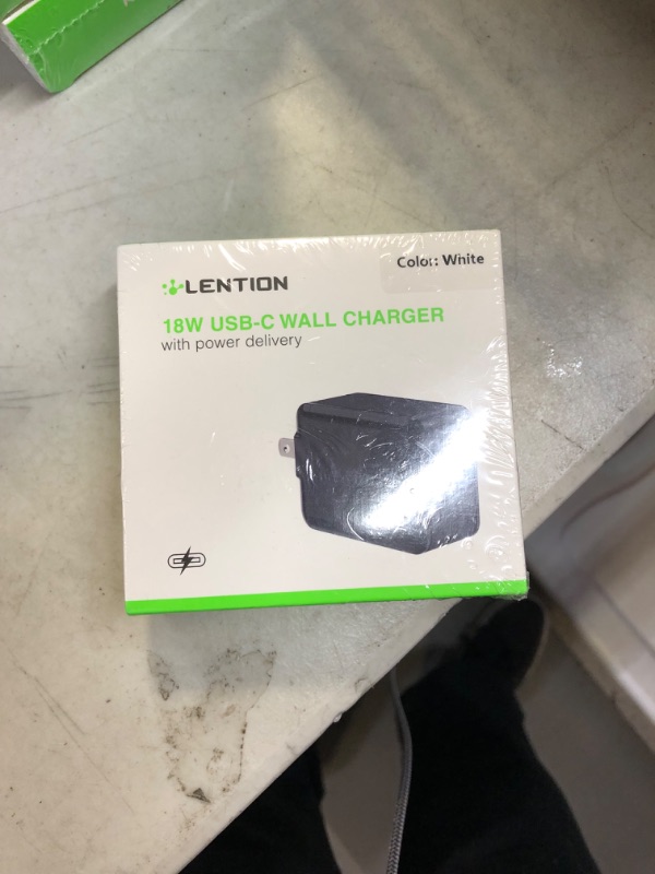 Photo 2 of LENTION 18W USB C Wall Charger Fast Charging Type C Charger Block PD Power Adapter for iPhone 11/12/13/14/Pro Max, XS/XR/X, iPad Pro, AirPods Pro, and More (White)