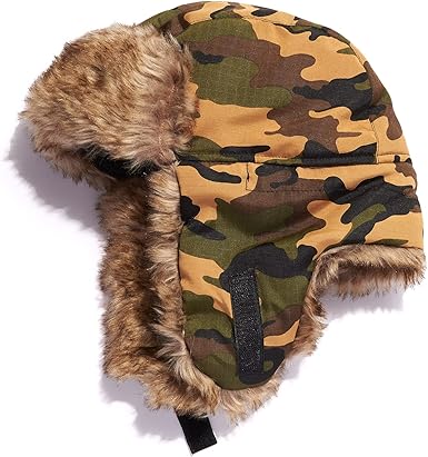 Photo 1 of IGLOOSBUILT Men's Taslon Faux Fur Trapper Hat - Camo Cold Weather Gear
