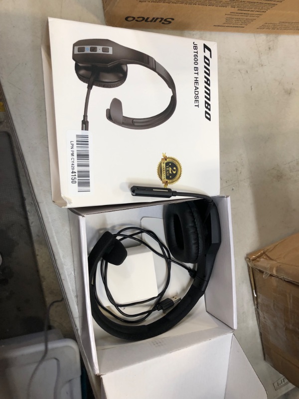 Photo 1 of Conambo Bluetooth Headset with Microphone,Trucker Bluetooth Headset with CVC8.0 Three Microphone Noise Cancelling 35Hrs HD Talktime Wireless Handsfree Headset with Mute Button for Driver Office

