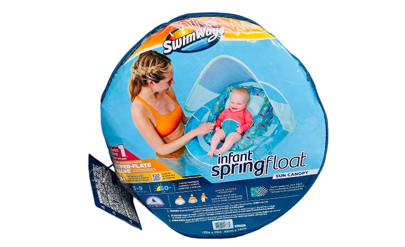 Photo 1 of 810815…swimways infant spring float with sun canopy