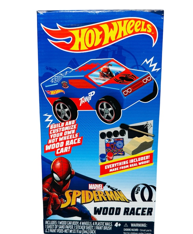 Photo 1 of 810824…hot wheels Spider-Man wood racer 