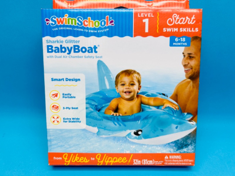 Photo 1 of 810922…sharkie glitter baby boat ages 6-18 months 