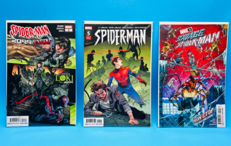 Photo 1 of 810959…3 Spider-Man  comics in plastic sleeves 