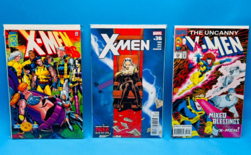 Photo 1 of 810965…3 X-men  comics in plastic sleeves 