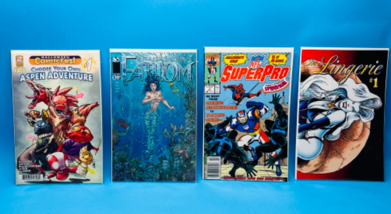 Photo 1 of 810983…4  comics all #1’s in plastic sleeves 