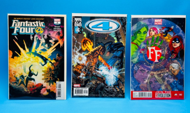 Photo 1 of 810987…3 fantastic four comics in plastic sleeves 