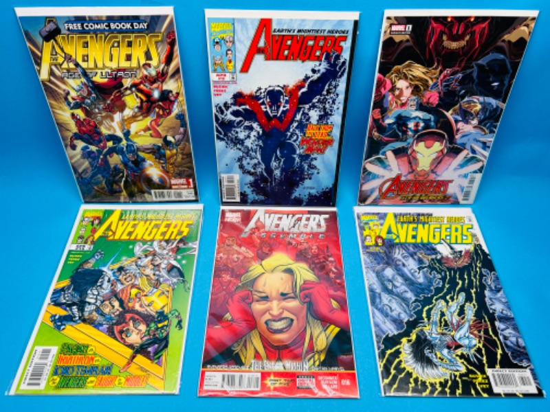 Photo 1 of 811002…6 avengers comics in plastic sleeves 