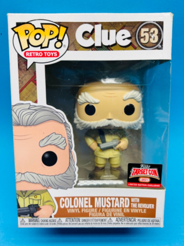 Photo 1 of 811059…Funko pop Clue Colonel Mustard vinyl figure 