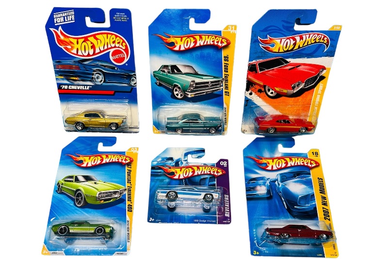 Photo 1 of 811064… 6 hot wheels die cast older muscle cars 