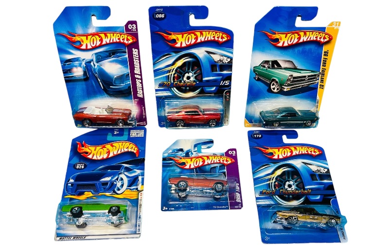 Photo 1 of 811077… 6 hot wheels die cast older muscle cars 