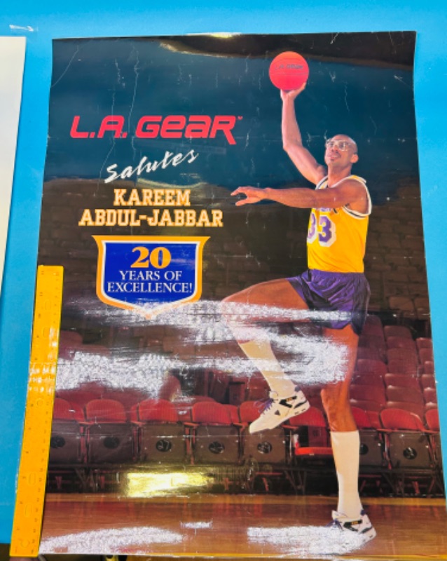 Photo 1 of 811125…2 vintage Kareem Abdul-Jabbar laminated  posters 18 x 24” each 