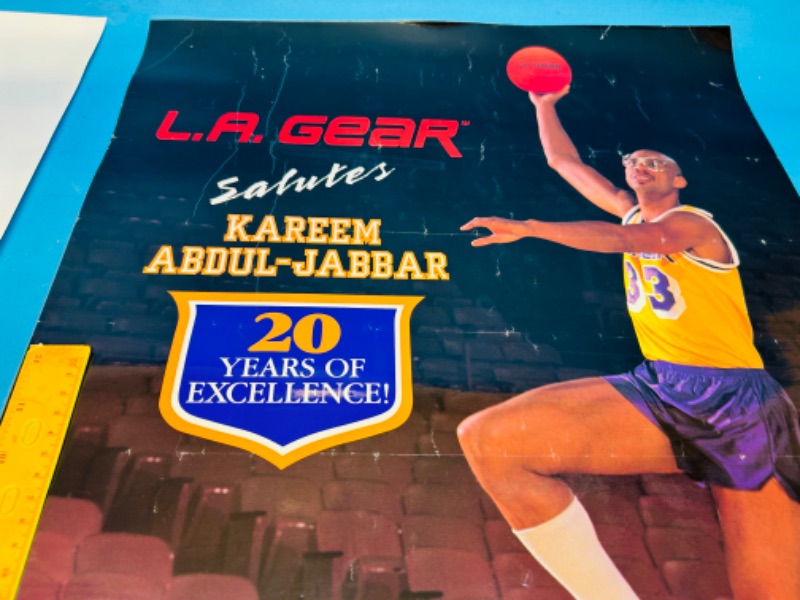 Photo 4 of 811125…2 vintage Kareem Abdul-Jabbar laminated  posters 18 x 24” each 