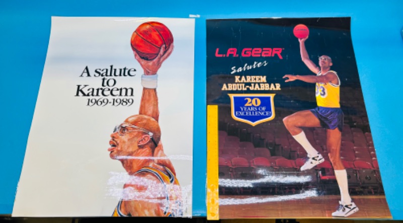 Photo 1 of 811125…2 vintage Kareem Abdul-Jabbar laminated  posters 18 x 24” each 