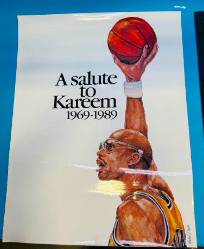 Photo 3 of 811125…2 vintage Kareem Abdul-Jabbar laminated  posters 18 x 24” each 