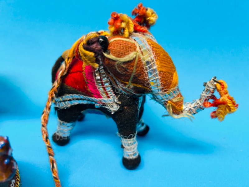 Photo 3 of 811131…3 vintage decorated elephant figures 