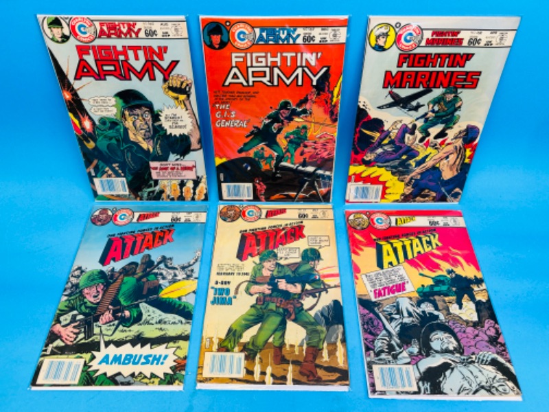 Photo 1 of 811158… 6 vintage military comics in plastic sleeves 