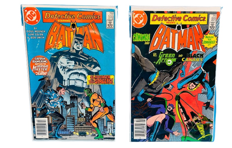 Photo 1 of 811173…2 vintage Batman  comics in plastic sleeves 