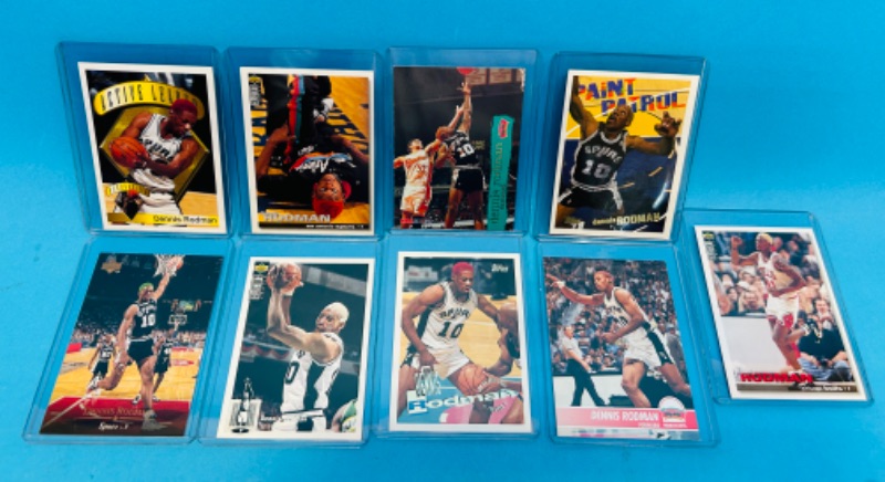 Photo 1 of 811196…9 Dennis Rodman trading cards in hard plastic sleeves 