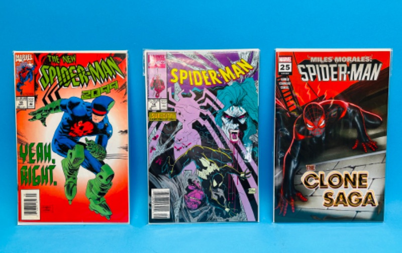 Photo 1 of 811203…3 Spider-Man  comics in plastic sleeves 