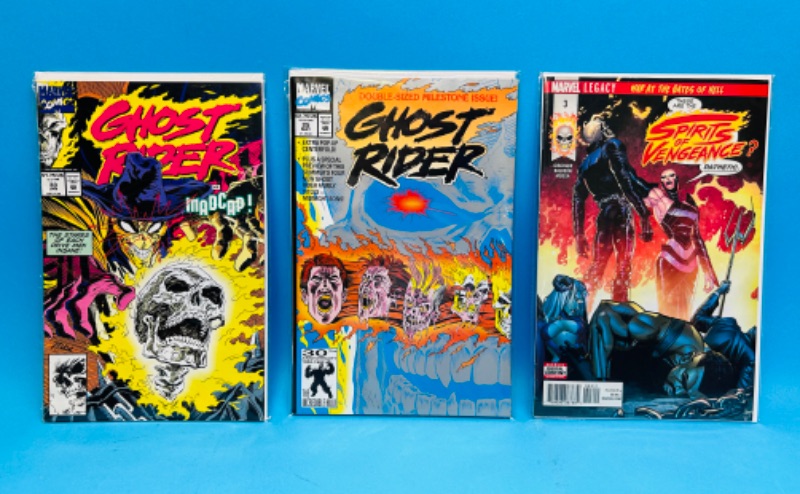 Photo 1 of 811205…3 ghost rider  comics in plastic sleeves 