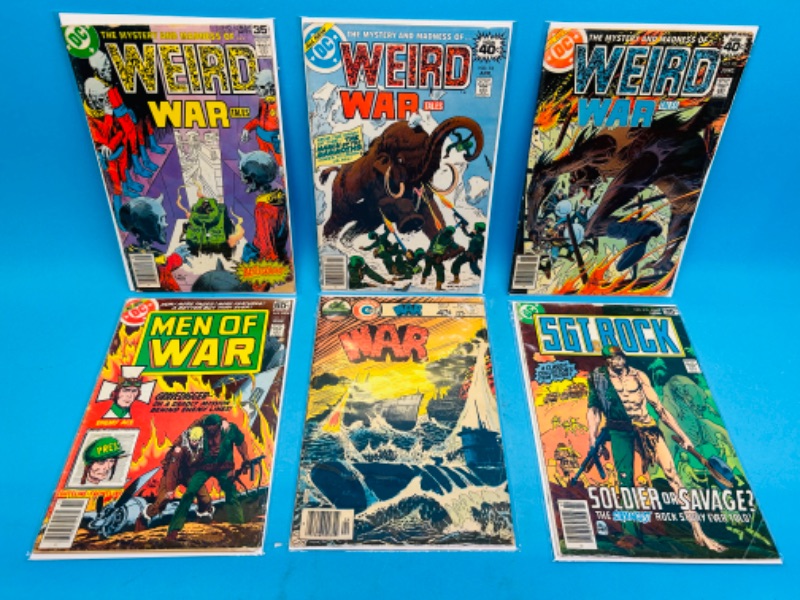 Photo 1 of 811209…6 vintage war  comics in plastic sleeves 