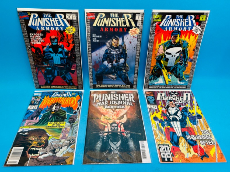 Photo 1 of 811210…6 punisher  comics in plastic sleeves 