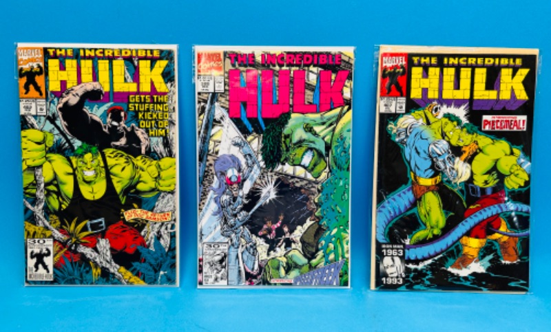 Photo 1 of 811212…3 older hulk  comics in plastic sleeves 
