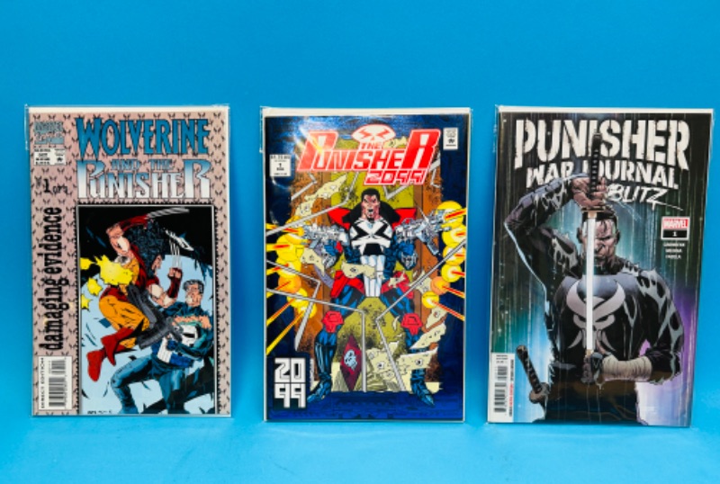 Photo 1 of 811221…3 punisher  comics all # 1’s in plastic sleeves 