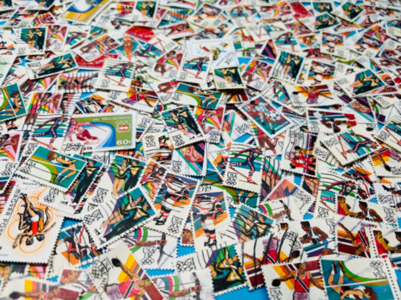 Photo 1 of 811227… hundreds of used Olympic stamps