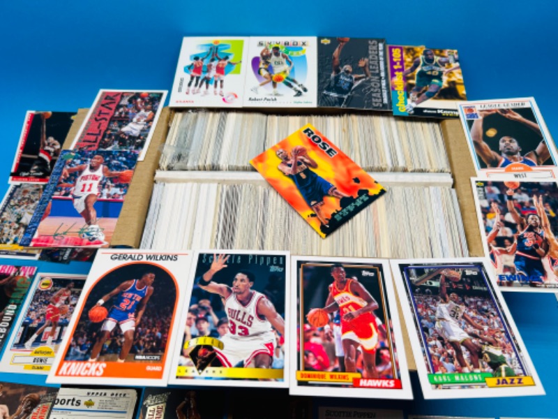 Photo 3 of 811231…1000+ basketball trading cards in box